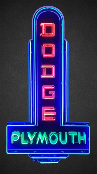 Dodge Plymouth Tombstone Reproduction Neon Sign