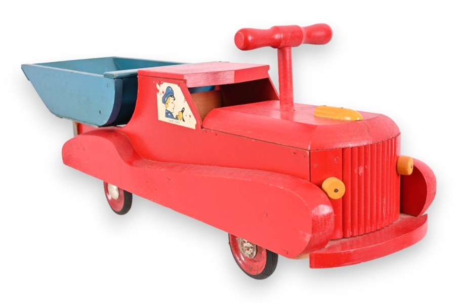 Cass Toys Ride-On Wooden Dump Truck