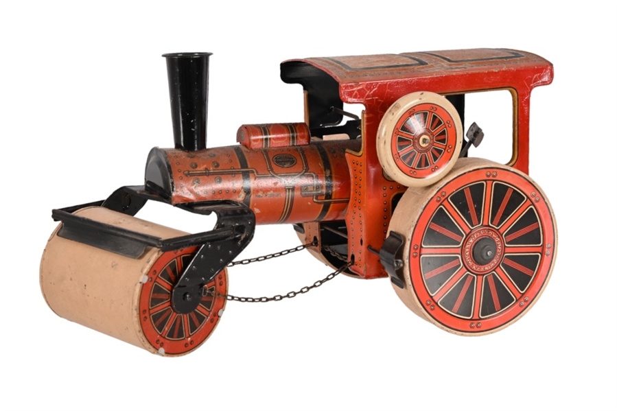 Antique Tin Wind-Up Toy Steam Roller