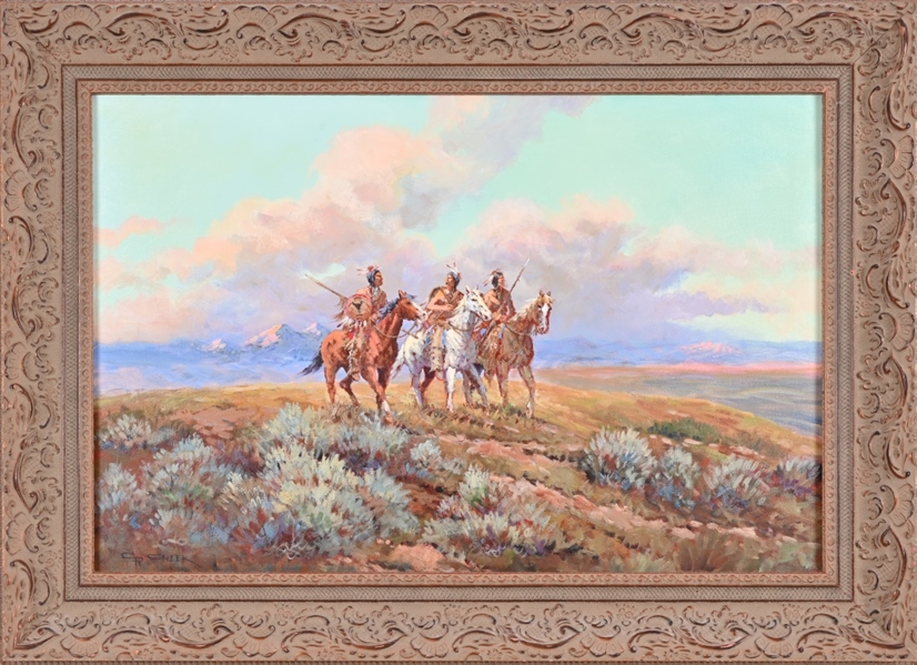 Clifton Ray Cheek Original Indian Oil Painting