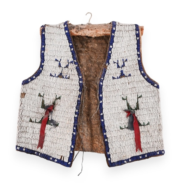 Plains Indian Sioux Beaded Childs Vest