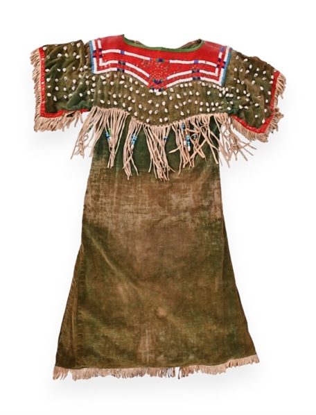 Northern Plains Indian Shell & Beaded Dress