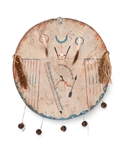 Ornate Wind River Indian Reservation Dance Shield