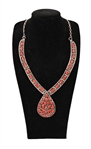 Red Coral & Silver Necklace