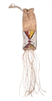 Small Indian Beaded Bag w/ Long Fringe