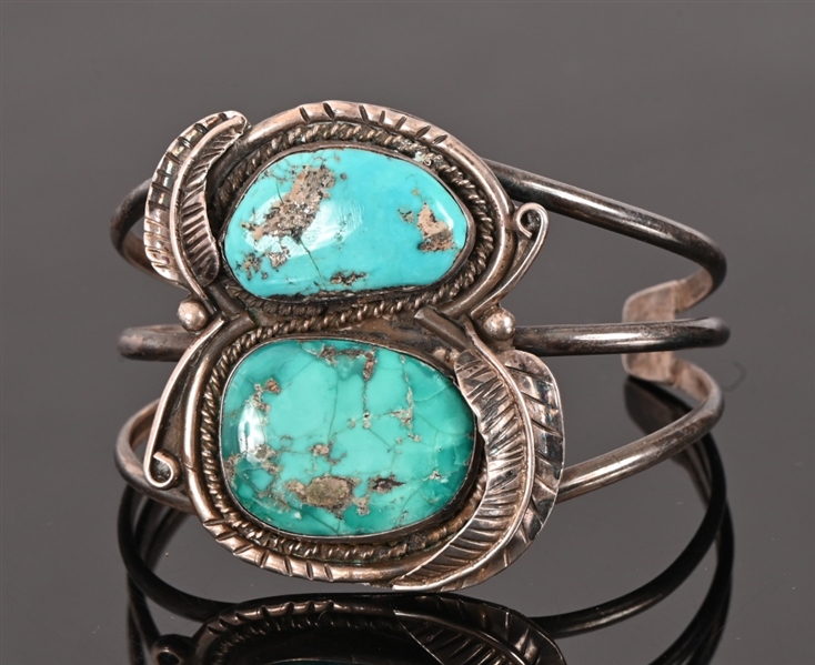 Navajo Turquoise Silver Bracelet