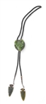 Wyoming Jade Carved Buffalo Bolo Tie