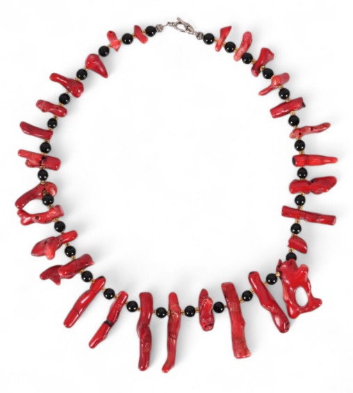 Red Finger Coral Indian Necklace