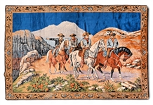 Large Vintage Cowboy Tapestry