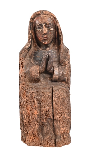 Carved Wood Virgin Mary Santa Fe New Mexico