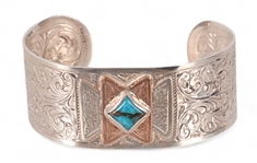 Turquoise Sterling Silver Indian Bracelet