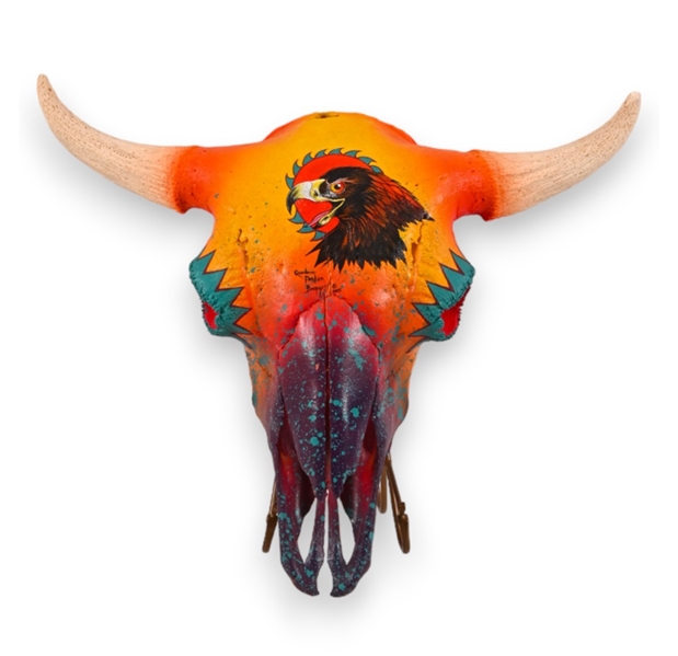 Painted Buffalo Skull, by Quanah Parker Burgess