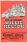 Willie Nelson, David Allan Coe Concert Poster 76