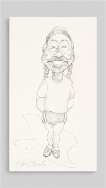 Willie Nelson Pencil Sketch by Steve Brooks