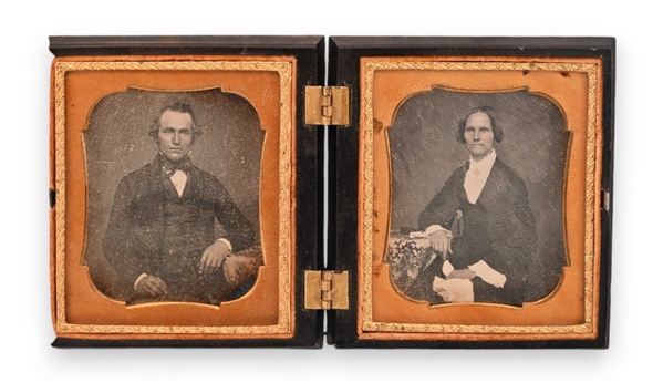 Texas Governor JP Henderson & Wife, Daguerreotype