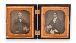 Texas Governor JP Henderson & Wife, Daguerreotype