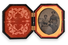 Molly and Eliza Brown Cased Daguerreotype Photo