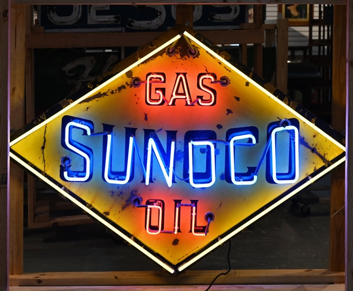 Sunoco Gas & Oil Neon Advertising Sign