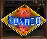 Sunoco Gas & Oil Neon Advertising Sign