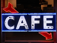 Cafe Neon Arrow Advertising Sign c.1950s