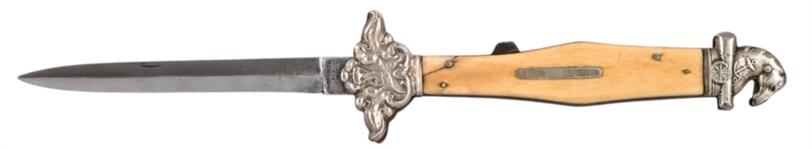 G. Crookes Sheffield Ivory Handle Folding Dagger