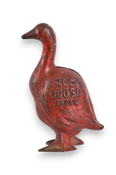 Red Goose Shoes Advertising Cast Iron Piggy Bank