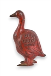 Red Goose Shoes Advertising Cast Iron Piggy Bank