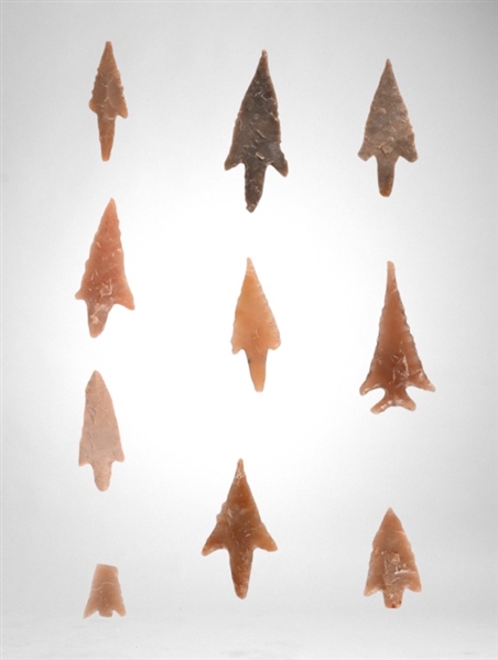 Collection Of Arrowheads (10)