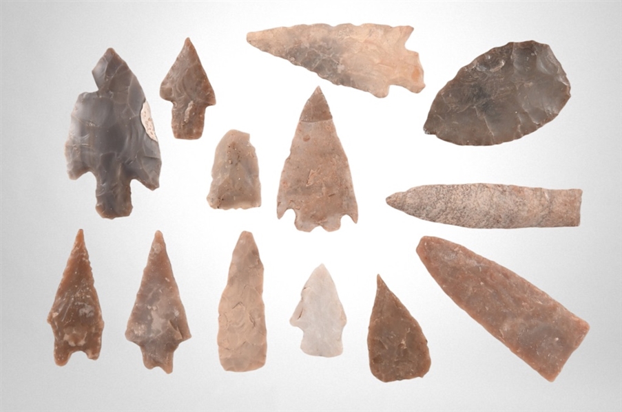 Collection Of Arrowheads (13)