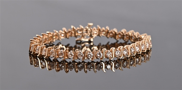 14K Yellow Gold Diamond Bracelet