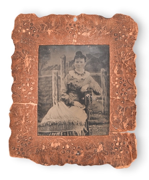 Large Tintype Photo of Betty Hays c.1883