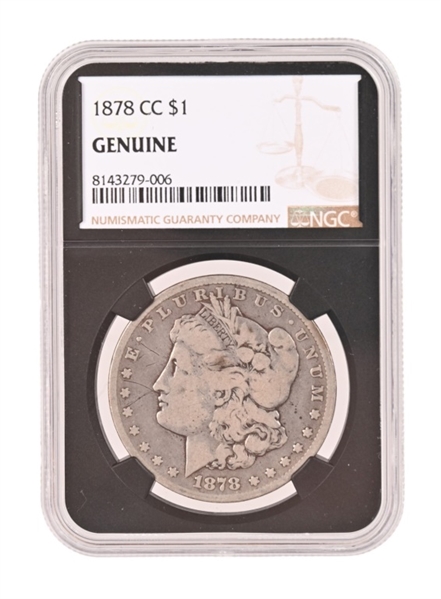 1878 Carson City Morgan Silver Dollar NGC Genuine