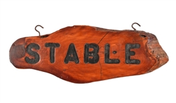 Wood Double Sided Stable Sign