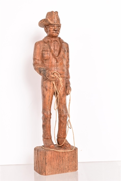 Fred Darge Hand Carved Cowboy Texas Artist