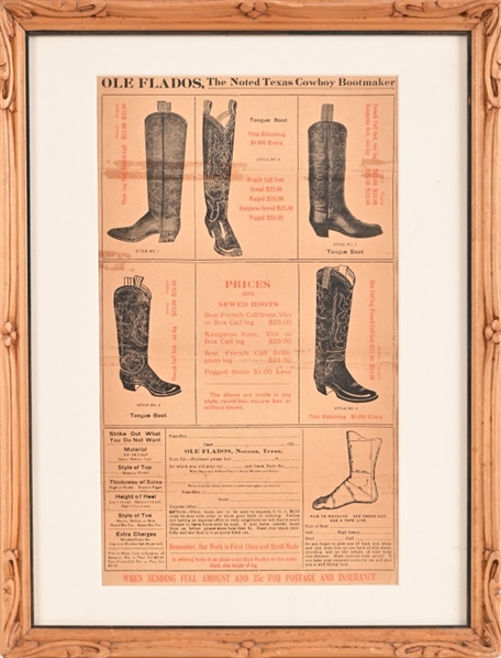 Ole Flados Texas Boot Maker Ad