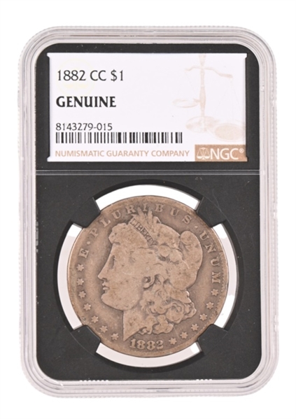 1882 CC Morgan Silver Dollar NGC Genuine