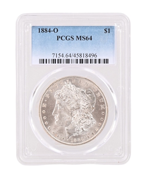 1884-O Morgan Silver Dollar PCGS MS64