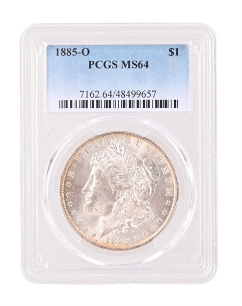 1885-O Morgan Silver Dollar PCGS MS64