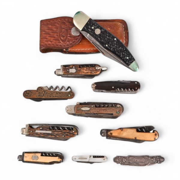 Collection of (10) Vintage Folding Knives