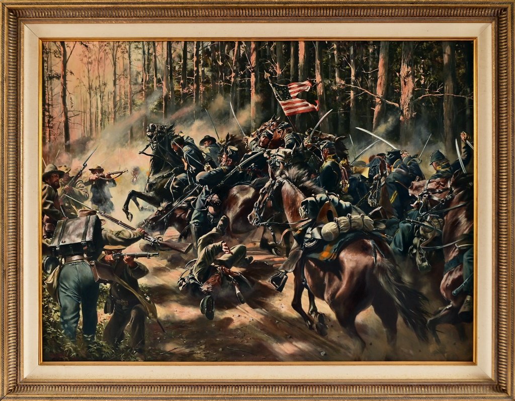 civil war oil painting